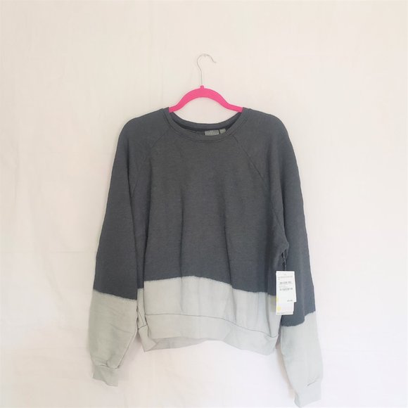 Zella Dip Dyed Sweatshirt Grey Forged size XL NWT - Picture 2 of 9